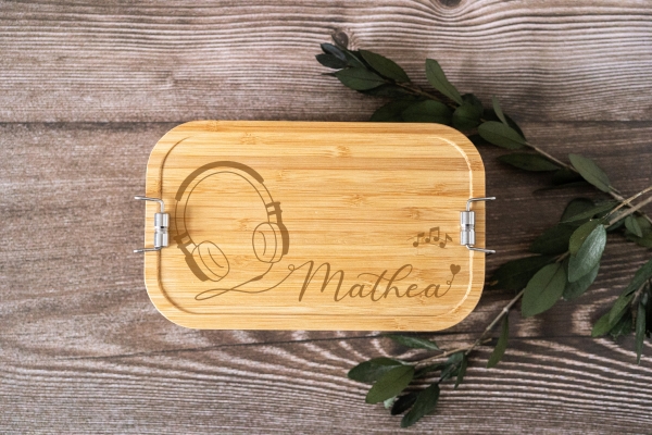 Brotdose Kopfhörer -personalisiert-